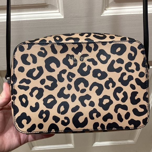 Kate Spade Harper Leopard Animal Print Crossbody Purse Bag - Picture 3 of 16